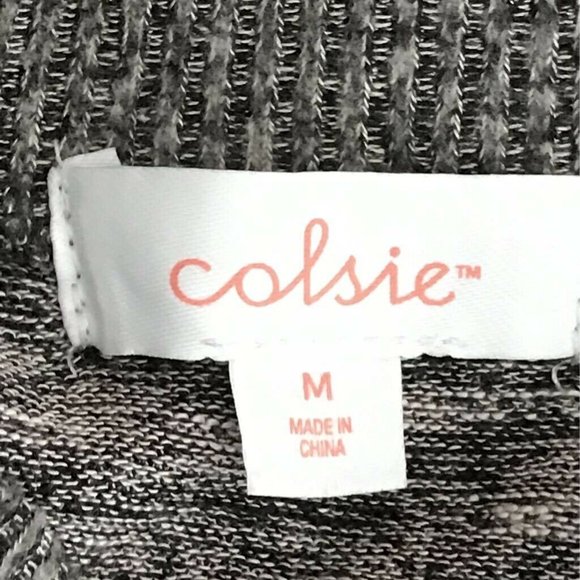 Colsie Cropped Sweater Gray Marled Crew Neck Sz M - Picture 5 of 8
